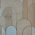 Light Brown and Off White Arch Wallpaper - 11104