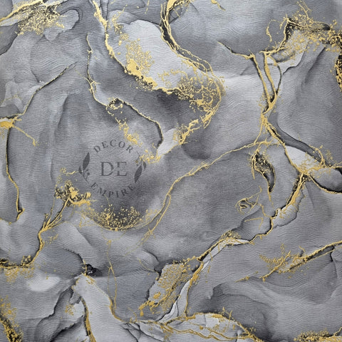 Marble Wallpaper - Grey / Gold - 11039