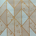 Modern Geometry Wallpaper – Light Brown / White / Gold - 11001