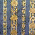 Vertical Stripes Damask Wallpaper – Dark Grey / Gold - 11014