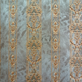 Vertical Stripes Damask Wallpaper – Brown / Gold / Blue - 11013