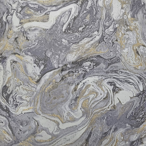 Marble Wallpaper - Grey / White / Gold - 11037