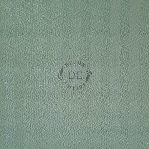 3D Luxury Herringbone Wallpaper - Light Green - 11058