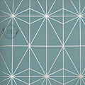 Modern Aqua and Silver Geometry Wallpaper - 11120