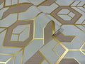 Metallic Geometry Wallpaper – Gold/ Light Brown / Cream