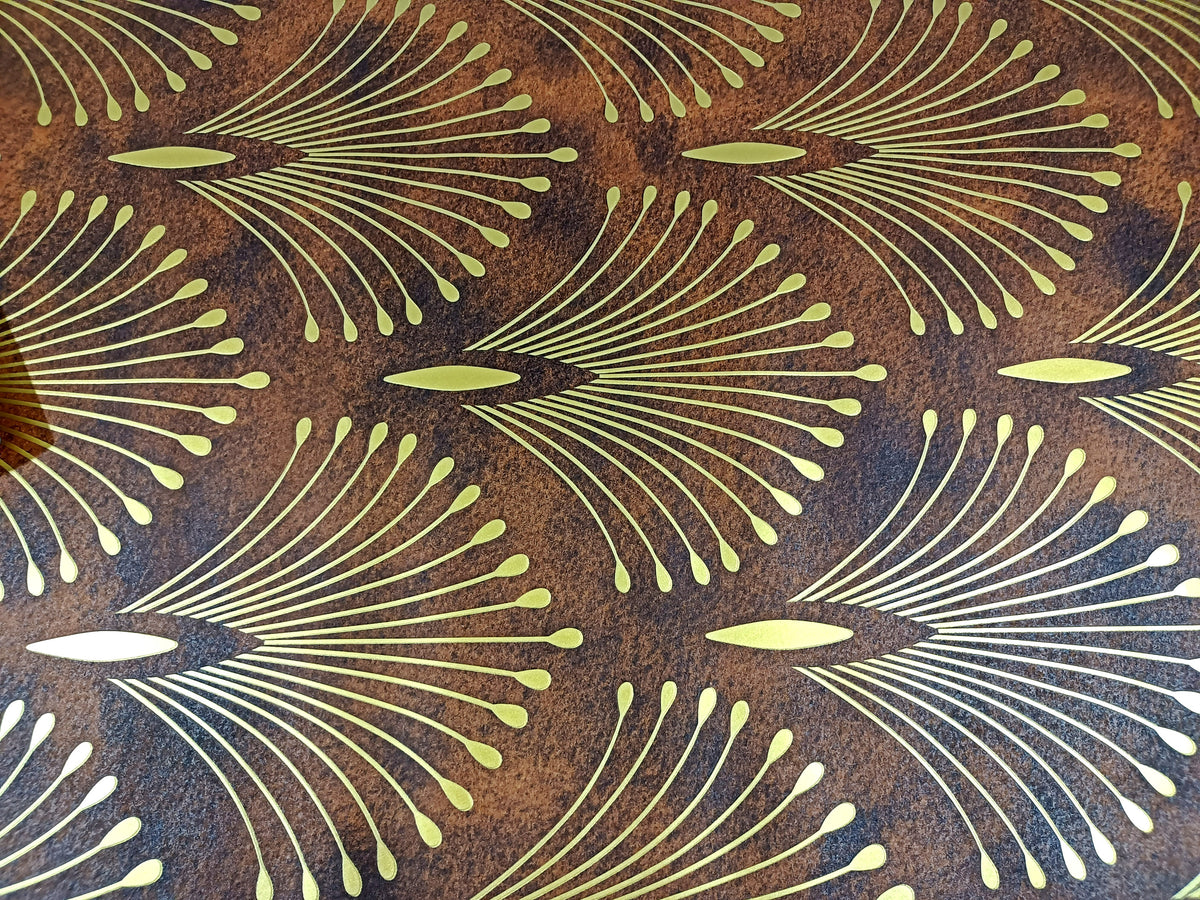 Diya Designer Metallic Wallpaper – Brown / Gold - 11399