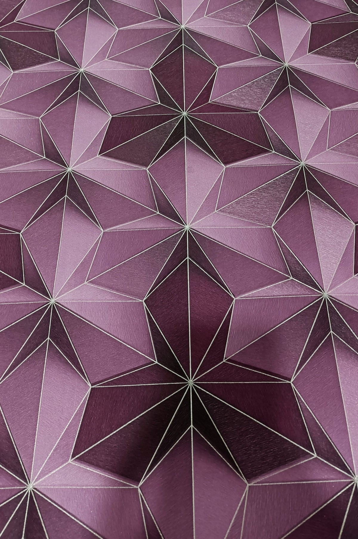 Modern 3D Geometric Purple Wallpaper - 11262