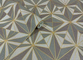 Modern 3D Geometric Wallpaper – Grey / Brown / Off White - 11344