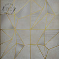 Modern Beige and Gold Geometry Wallpaper - 11132