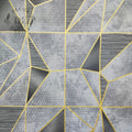 Modern Grey and Gold Geometry Wallpaper - 11129