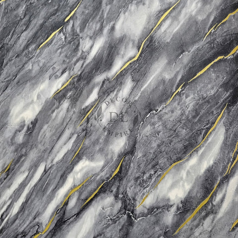 Marble Wallpaper - Grey / White / Gold - 11048