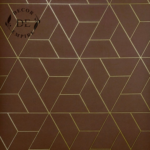 Chocolate and Gold Triangles Geometry Wallpaper - 11130