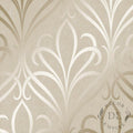 Modern Cream and Gold Damask Wallpaper - 11074